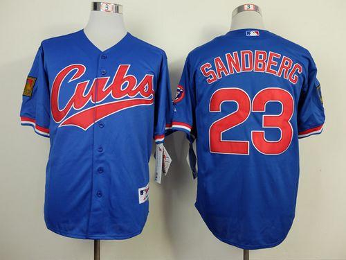 Cubs #23 Ryne Sandberg Blue 1994 Turn Back The Clock Stitched MLB Jersey
